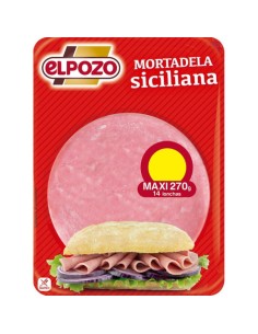 MORTADELA SICILIANA LONCHAS 225 GR EL POZO