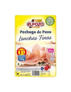 PECHUGA DE PAVO LONCHAS FINAS 115 GR. ELPOZO